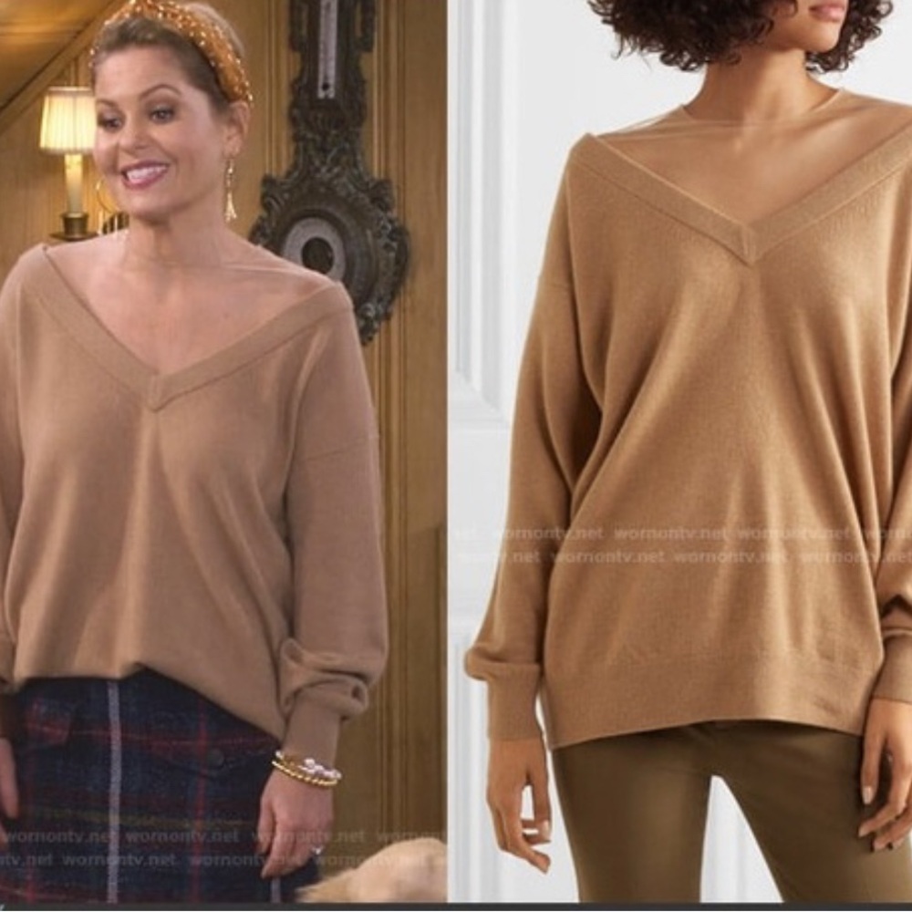 Alexander Wang V-Neck Tan Sweater